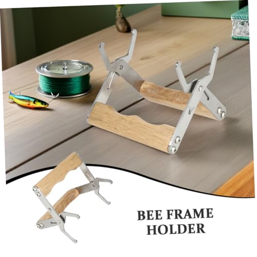 DOITOOL 3pcs Beekeeping Frame Grip Set with Stainless Steel and Wood Construction, Sturdy Hive Frame Holder for Honey Harvesting and Beekeeping, Minimizes Disturbance and Ensures Longterm