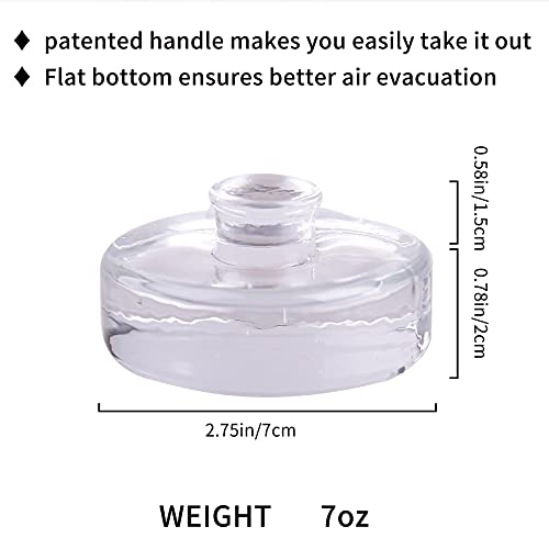 Eleganttime 4 Pack Easy Grip Handle Glass Fermentation Weights Great Mason Jar Wide Mouth Canning Fermenting Pickling Sourkrout Kraut Weight Fermentation Kit - color: Glass Weight with grip-4pcs
