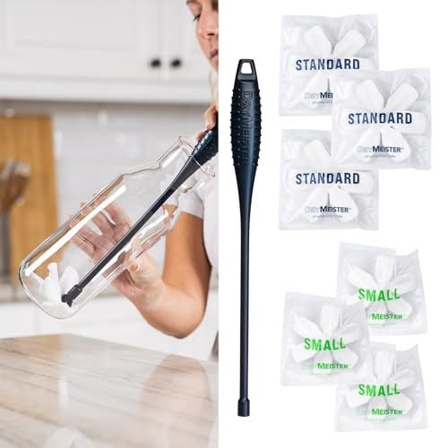 Bottle Drying Wand for Water Bottles & Narrow Openings (>1.25"), Removes Residual Drops - size: Starter Kit