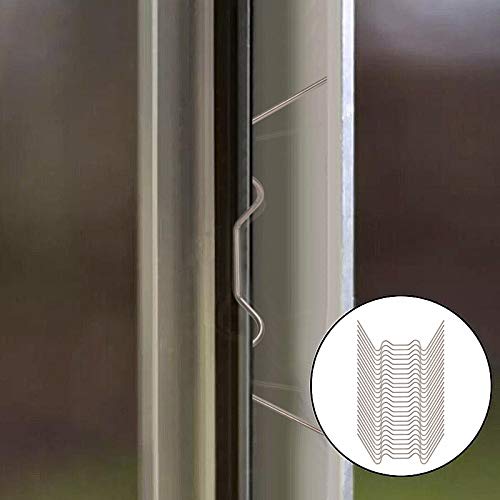 Greenhouse Glazing Clips, Pack of 50 Stainless Steel W Type Clip Leaf Spring Clips, Aluminium Greenhouse Care, House Twin-Hall Web Sheets - size: 50Pcs