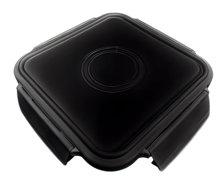 House Naturals 4 Gallon Square Food Grade Bucket Pail with Plastic Handles and Lid (Pack of 3) Made in USA containers (Magenta - Black lids) - color: Magenta - Black Lids