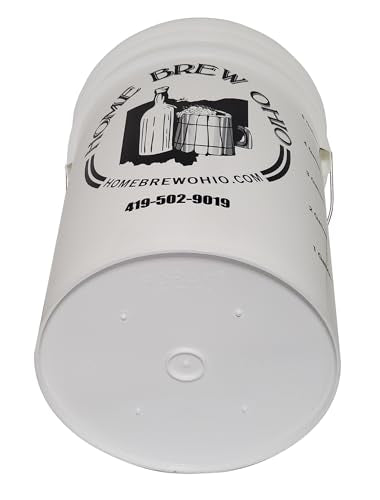 Home Brew Ohio 6.5 Gallon Fermenting Bucket with Grommeted Lid and Three-Piece Airlock