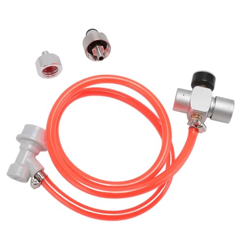 Mini Keg Regulator, Automatic Stainless Steel CO2 Pressure Regulator Beer Making Supplies With 1M Red Hose For Homebrew