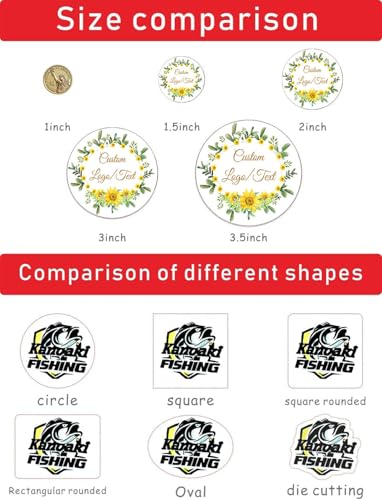 Custom Stickers for Weddings, Birthdays & Businesses - Personalized Labels with Your Logo - Waterproof, Fade and Heat Resistant - Pack of 100-1000 (Custom Image, 2 Inch) - color: Custom Image, size: 2 Inch