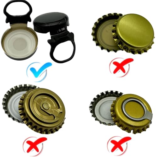 Manual Beer Bottle Capper Machine, 26mm Bench Beer Bottle Ring Pull Cap Crimping Tool, Adjustable Height, Heavy Duty Strong Metal Easy Action for Home Brewing