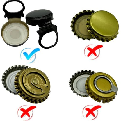 Manual Beer Bottle Capper Machine, 26mm Bench Beer Bottle Ring Pull Cap Crimping Tool, Adjustable Height, Heavy Duty Strong Metal Easy Action for Home Brewing