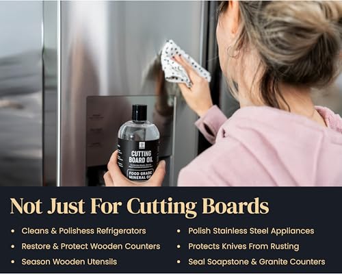 Mevell Food Grade Mineral Oil Made in USA 16 Oz, Butcher Blocks and Kitchen Countertops Conditioner, Food Safe Cutting Board Oil, Finish for Marble, Soapstone - size: 5.5"L x 3.5"W