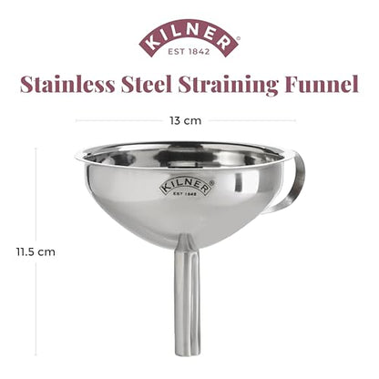 KILNER Stainless Steel Straining Funnel, 1 EA