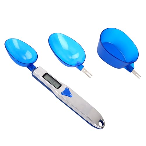 Digital Spoon Scale with 3pcs Measuring Spoon, Electronic Food Measure Scoop Baking Scale Gram Weight Electric Measuring Scoop 500g/0.1g High Precision Kitchen Gadgets for Coffee Milk Tea Flour Spices