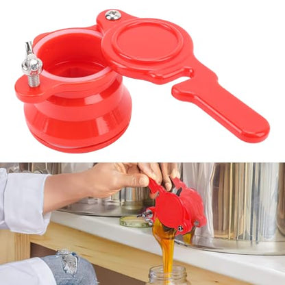 Honey Gate Valves, 2Pcs Plastic Beekeeping Extractor Tap Lever (Red) - color: Red