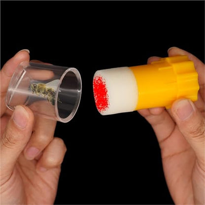 4pcs Beekeeping Queen Bee Marking Bottle Marker Tube Catcher Cage with Plunger Plush for Beekeeper Equipment