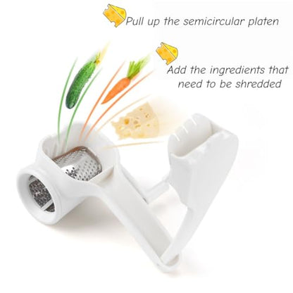 Taoke Hand-Crank Cheese Grater, Manual 304 Stainless Steel Grinder | Cheese Grinder for Cooking & Baking, Manual Cheese Shredder for Parmesan, Cheddar, Chocolate & Vegetables