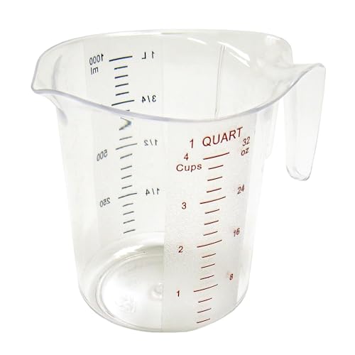 Winco FBA_ Measuring Cup, Polycarbonate, 1-Quart, Clear - size: 1 Count (Pack of 1)