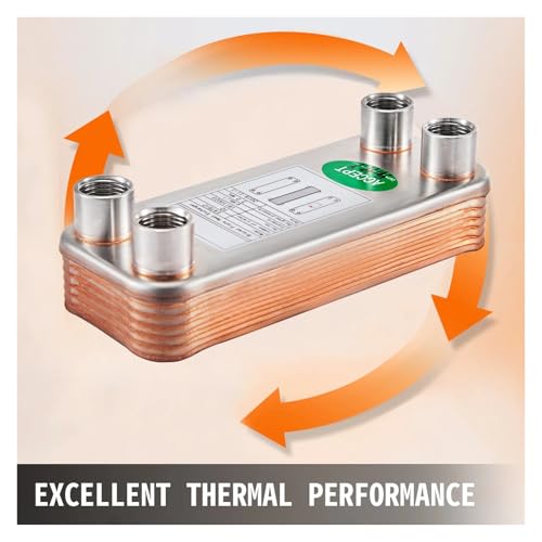 30/40/60 Plates Stainless Steel Heat Exchanger - High Efficiency Wort Chiller for Home Brewing and HVAC Applications(60 Plates) - color: 60 Plates