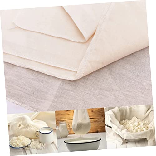 COLLBATH 2pcs Multi-function Cheese Cloths Reusable Strainer for Draining Milk Yogurt Tofu and Cooking Hemmed Design for Kitchen Use