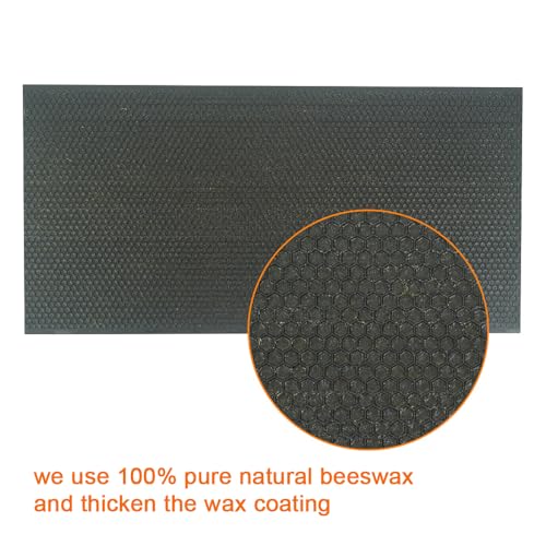 20Pcs Beehive Foundation Sheet Beehive Beeswax Coated Foundation Sheet Bee Hive Wax Foundation 9" Deep Foundation Sheet for Beehive Deep Frame - size: Deep
