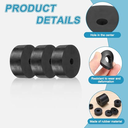 uxcell 16 Pcs Rubber Spacers 50mm OD x 8mm ID x 20mm Height Round Anti Vibration Spacer Rubber Bushing Grommets - size: 50mm OD x 8mm ID x 20mm Height