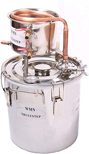 2 Pots Stainless Steel Still 3Gal/12Liters Water Alcohol Distiller Home Brew Kit Wine Making Supplies for DIY Brandy Whisky Vodka Distilled Water, Silver - size: 3 Gallon 12 Liters