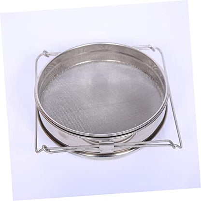 Unomor Strainer Double Sieve Stainless Steel Mesh Filter Beekeeping Filter Strainer 24cm x 10cm