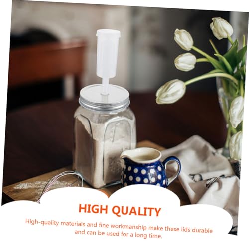 Fermenter Jar Lids Kit for Wide Mouth Mason Jars, 87mm Diameter, Includes 1 Lid and 1 Fermentation Airlock, Suitable for Pickling and Sourdough Proofing in Kitchen Random Color