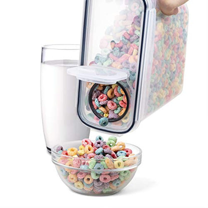 FOOYOO Cereal Containers Storage Set - 3 Piece Airtight Large Dry Cereal Container (135.2oz), BPA Free Dispenser Plastic Cereal Storage Containers with 16 Labels & Pen - color: 3 Piece