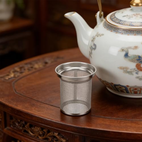 Kichvoe Stainless Steel Tea Infuser for Loose Leaf Tea Fine Mesh Filter Strainer Reusable Metal Teapot Infuser 3.58X3.18X3.18 Inches Home and Restaurant Brewing