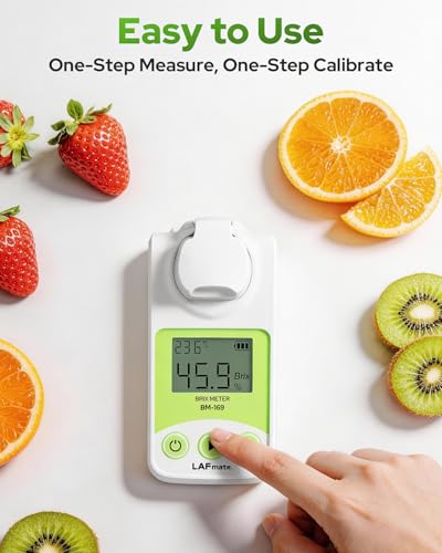 Digital Refractometer Range 0-55% Brix for Wine Making, Home Brewing, Brix Refractometer with ATC for Coffee, Juice,Fruit Brix Meter - size: 0-55%