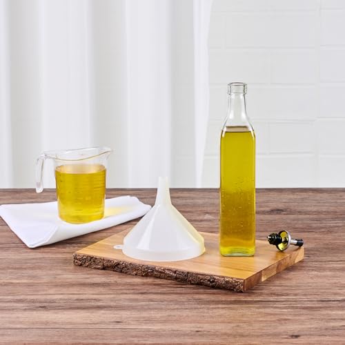 Restaurantware-Met Lux 16-ounce Plastic Funnel, 1 Plastic Funnel - Precise Spout, White Pouring Tool, Wide Spout, For Transferring Ingredients - size: 16 oz, style: Funnel