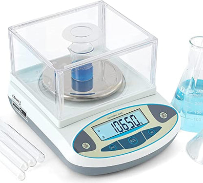 CGOLDENWALL Precision Lab Scale 3000g X 0.01g Digital Analytical Balance Laboratory Balance Jewelry Scale Scientific Scale 0.01g Accuracy 110V (3000g, 0.01g) - size: 3000g