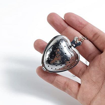 TIHOOD 15PCS Tea Strainer Stainless Steel Mesh Tea Ball Infuser Premium Tea Filter Tea Interval Diffuser with Extended Chain Hook for Loose Leaf Tea and Spices & Seasonings