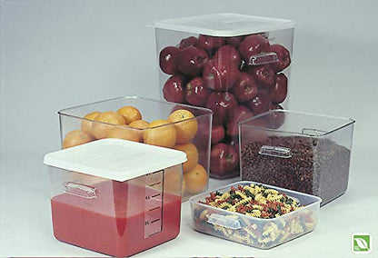 Rubbermaid Commercial Products Plastic Space Saving Square Food Storage Container For Kitchen/Sous Vide/Food Prep, 2 Quart, Clear (Fg630200Clr) (Pack of 2) - size: 2 Qt. (Pack of 2)