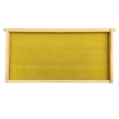 Mann Lake Premium Beekeeping Frames, Fully Assembled, Deep Rite-Cell Hive Frames, Beeswax Coating, Universal Fit, BPA & BPS Free, 9 1/8 Inches, Yellow, 20-Pack - style: Yellow Assembled Frames
