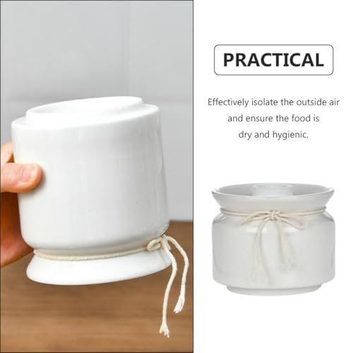 Garneck Pickle Ceramic Jar 300Ml Sealed Food Storage Container Airtight Fermentation Crock Suitable for Kimchi and Sauerkraut Preservation