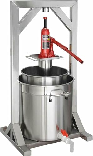 Fruit Press, 12/22/36l Fruit Wine Press, Manual Household Press, Stainless Steel Cider Press with Hydraulics, for Making Cider, Wine and Cider~/ - size: 22L