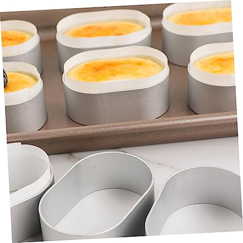 10pcs Cheese Mold Stainless Steel Baking Tools for Cake Chocolate and Fondant Creative Non-stick Moulds for Home Baking and Desserts - color: Silver