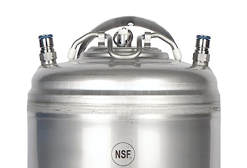 Nitro Coffee Cold Brew Coffee Keg Kit - 5 Gallon Keg, 40 cu ft Nitrogen Tank, Tap, All Accessories