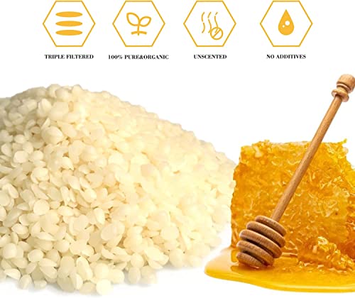 TRINIDa White Beeswax Pellets 10LB, Organic White Beeswax, Beeswax for Candle Making, Body, Skin Care DIY, Lip Balm and Soap Making Supplies - color: white 10lb