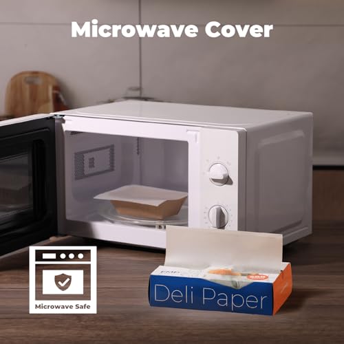 Fit Meal Prep [500 Pack] 8 x 10.75" Wax Paper Sheets for Food, Interfolded Precut Deli Pop Up Grease-Proof Sandwich Paper Wraps, Waterproof for Lunch, Food Basket, Microwave Cover, BBQ - size: 8 x 10.75"