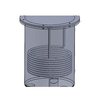Fermenation Tank, Home Brewing Fermenation Tank Conical Fermenter Stainless Steel Tank 35 Liters with Chiller Silver