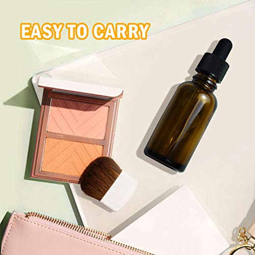 YoleShy 1oz Glass Dropper Bottle,99 Pack Amber Glass Bottles with Droppers and Black cap for Essential Oils, Lab Chemicals, Perfumes - color: 99 PACK/Amber