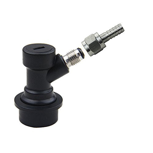 UP100 ONE Pair Ball Lock Corny Keg Disconnects + 2 Barb Connector Home Brew Beer Keg Parts for Cornelius Kegs