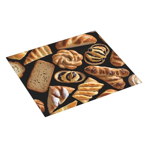 (Cheese Sandwiches) Dish Drying Mat 18 x 16 in, Dish Drying Mats for Kitchen Counter, Bar Mat, Coffee Bar Accessories, Kitchen Decor and Accessories, Housewarming Gift