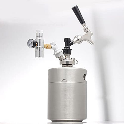 Portable Draft Keg System Stainless Steel Keg Mini Keg Draft System Stainless Steel Portable Mini Keg Dispenser Pressure Regulator Craft Beer Draft Home Brew