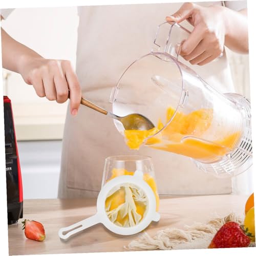STOBAZA 2pcs Fine Mesh Strainers for Kitchen Food Juices and Honey Filtering, Handheld Plastic Sieve with Double-ear Handles, Kitchen Juicing Supplies for Tea, Coffee, and Soy Milk