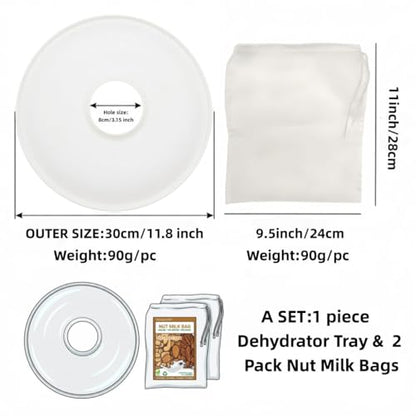2 Pack Nut Milk Bags with Fruit Roll Sheets, 100 Micron Reusable Nylon Food Strainers Bags Multi-use Food Grade Almond Milk Filter Bags, Fine Mesh Nylon Cheesecloth & Cold Brew Coffee Filter - size: Medium 9.5X11inch