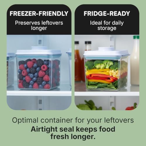 Bop Top Airtight Food Storage Containers with Lid 7 Cups / 57 oz | Kitchen Canister Sets | Air Tight Pantry Container| Pop Top Dry Food Storage Containers for Snacks, Sugar, Flour, Baking, Pasta - color: 57 oz