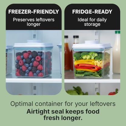 Bop Top Airtight Food Storage Containers with Lid 7 Cups / 57 oz | Kitchen Canister Sets | Air Tight Pantry Container| Pop Top Dry Food Storage Containers for Snacks, Sugar, Flour, Baking, Pasta - color: 57 oz