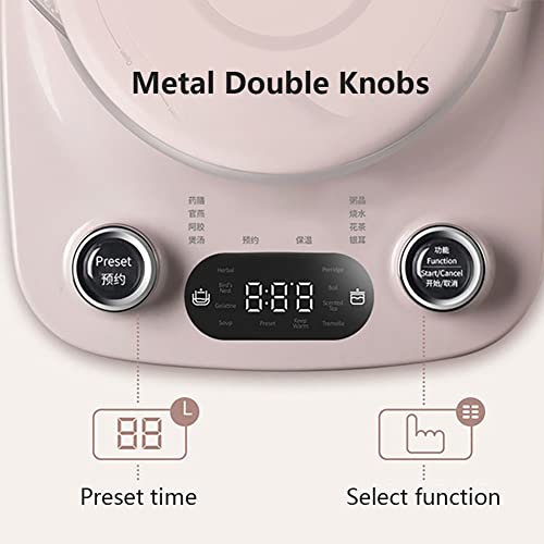 Bar 1.8L Health- Care Beverage Tea Maker and Kettle YSH-C18R1, Durable 316 Stainless Steel & Glass Brew Cooker Master,8-in-1 Programmable, 4 Range Temperature Warming Function, Pink