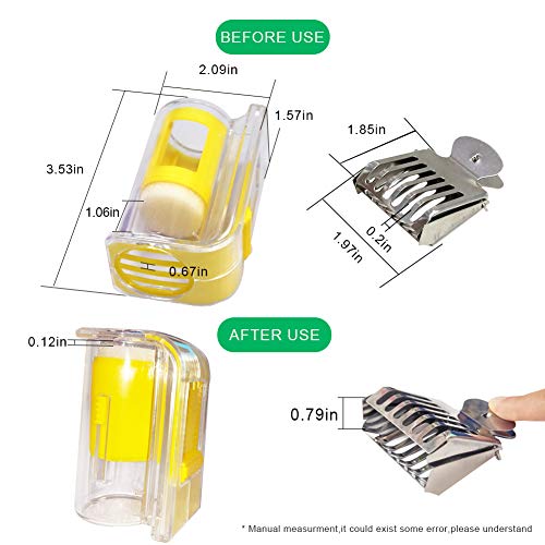 Bee Queen Marker Bottle & 6Pcs Queen Clips Stainless Steel Queen Catcher(Yellow)