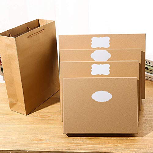 Pimoys 300 Pieces Gift Sticker Labels, 1.2*2inch Kraft Paper, Waterproof Labels for Jam Jars, Home Baking, Handmade Cosmetic, Holiday Presents, Lace Design - color: White